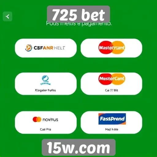 Métodos de pagamento aceitos pela 725 bet